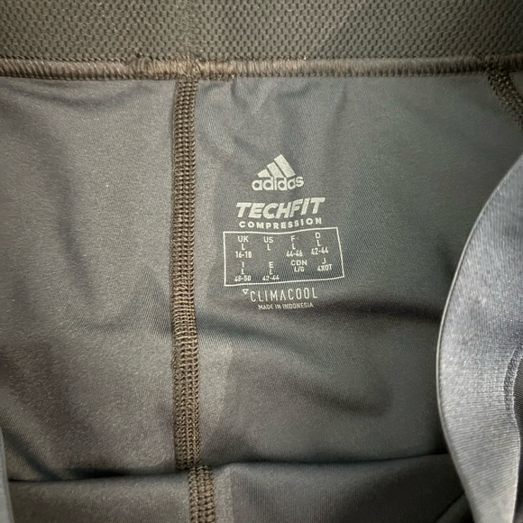 Adidas Black TechFit Compression Shorts - Picture 2 of 2